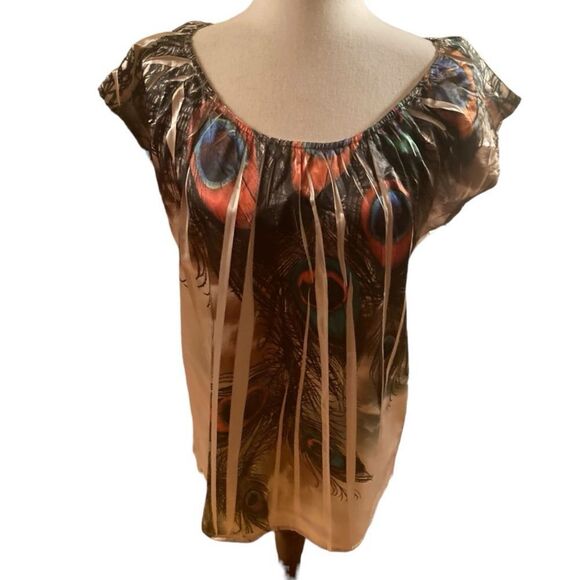 Twenty one Satin Peacock Tunic - Picture 1 of 9